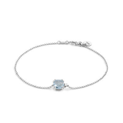 Bracciale Joy Candy oro bianco, diamante e topazio azzurro