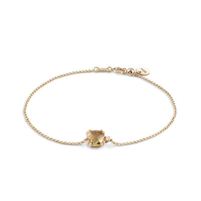 Bracciale Joy Candy oro giallo, diamante e quarzo citrino