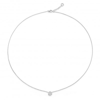 Collana Amuleto oro bianco e diamanti