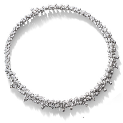 Collana Mimosa in oro bianco con diamanti