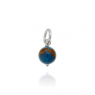 Charm Agata Blu e Bronzite