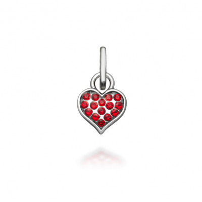 Mini Charm Cuore Crystal Rosso