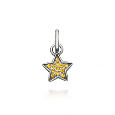 Mini Charm Stella Crystal Giallo