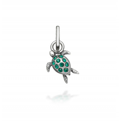 Mini Charm Tartaruga Crystal Verde